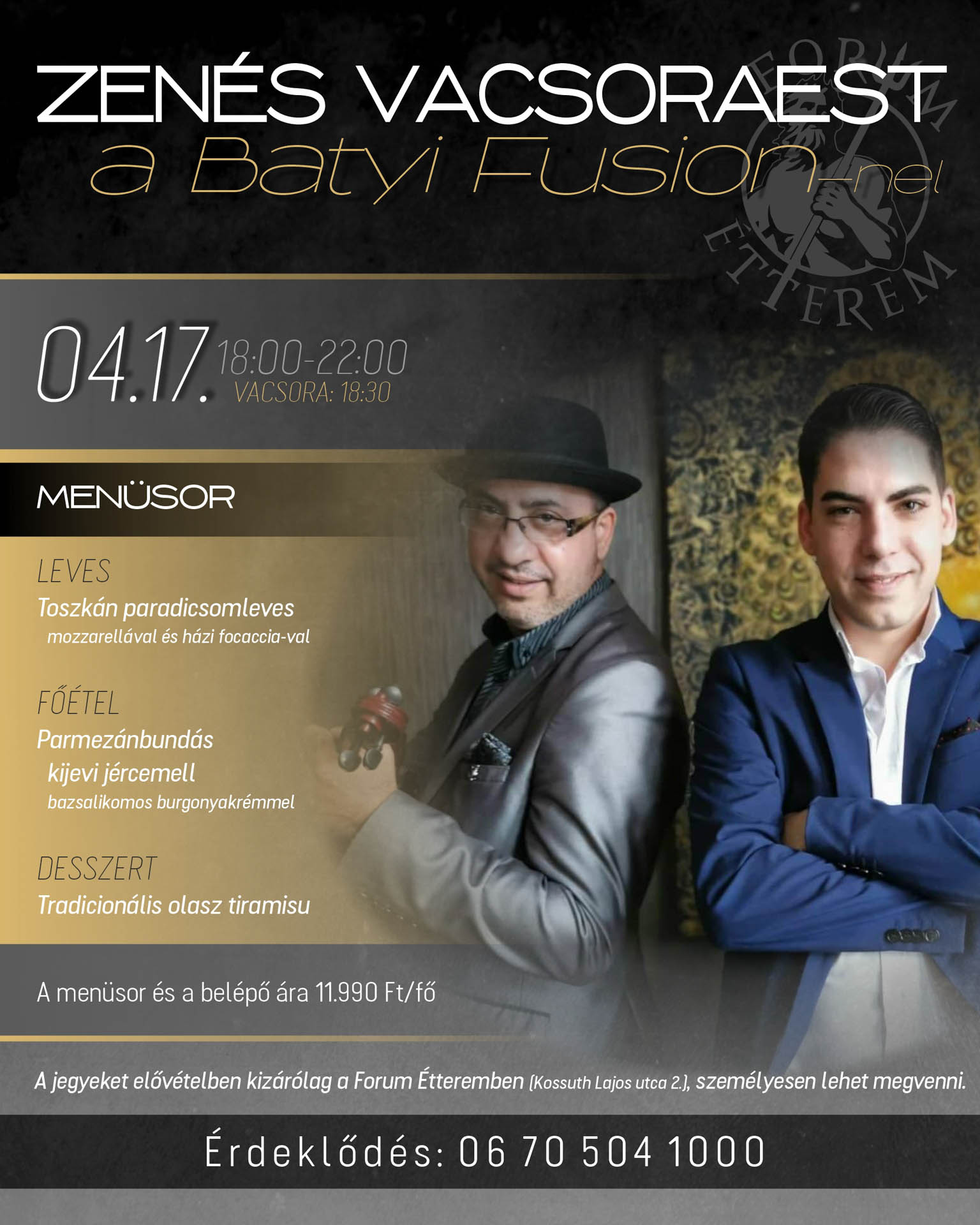 Zenés vacsoraest | Forum Étterem Zenés vacsoraest | Forum Étterem